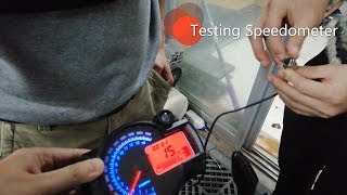 Install and test the universal motorcycle digital Speedometer step by step