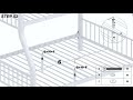 twin over full metal bunk bed assembly video