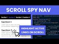 Scroll Spy Navigation | HTML, CSS & Javascript