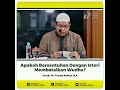 hukum bersentuhan dengan isteri membatalkan wudhu ustadz dr. firanda andirja m.a