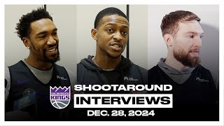 Malik Monk, De’Aaron Fox \u0026 Domantas Sabonis | Shootaround Interviews 12.28.24