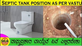 Septic tank position as per vastu | ವಾಸ್ತುಪ್ರಕಾರ ಟಾಯ್ಲೆಟ್ ಪಿಟ್ ಎಲ್ಲಿರಬೇಕು | ARYA MALNAD |5RUN MEDIA