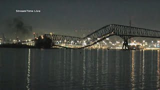 Video shows moment of Baltimore Francis Scott Key Bridge Collapse