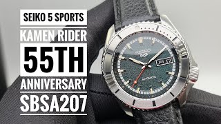 Seiko 5 Sports Automatic Kamen Rider 55th Anniversary LE 4000 Pcs Kanji Day SBSA207 SRPJ91