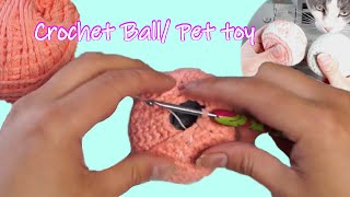 How to Crochet a Sphere/Pet Toy/ Hackysack-Easy DIY Tutorial