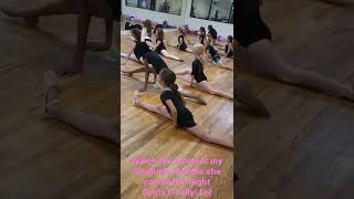 watch the moment my daughter realizes she can do her right split!! lol