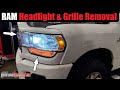 2019+ 5th GEN Ram Headlight and Grille REMOVAL (plus LED Upgrade) | AnthonyJ350