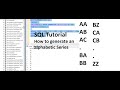SQL Query | How to generate a two digit alphabetic sequence | Cycle through alphabets