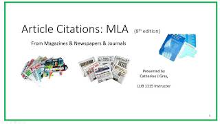 How to Cite Articles (MLA 8th edition)