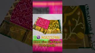 Ikkat SICO Silk Sarees Pochampally #ikkat #handloomsaree