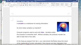 CPSC110 - Variables - Introduction (part 1)