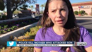 Henderson mother stabs her young son, dies after confrontation with officers