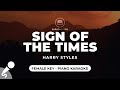 Sign Of The Times - Harry Styles (Female Key - Piano Karaoke)