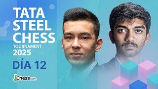 Pragg y Nodirbek a la caza del campeón del mundo | Tata Steel Chess 2025 Ronda 12