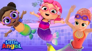 Jill Swims like a Mermaid 🧜🏻‍♀️ | Little Angel  | Jill's Playtime | Kids Songs \u0026 Nursery Rhymes