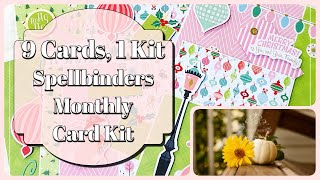 9 Cards 1 Kit Spellbinders Card Kit of the Month | Card Making Ideas October 2020 | Monthly Card Kit
