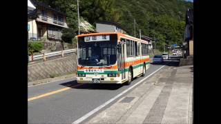 全但バス(香美町民バス） いすゞU-LV318K(IKコーチ 前中扉)  姫路22あ2096 走行音(DD5速)