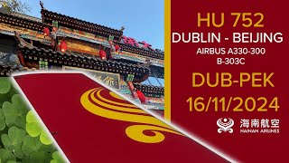 Trip Report | Hainan Airlines: Dublin to Beijing | A330 | Economy Class Review 2024