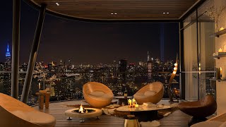 Elegant City Jazz Retreat - Chic Penthouse Rooftop Oasis for Tranquility and Focus 🌃🎵