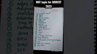 Repeted topics for NORCET 2023#nursingofficer #aiimsrishikesh #norcet #short  #aiims #shorts