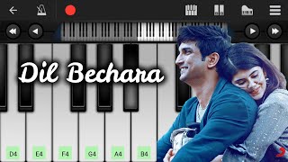Dil Bechara - Title Track Piano Tutorial | Sushant Singh Rajput | A.R. Rahman | Melodious Zahid