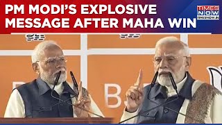 PM Modi's Explosive 'Jeet Ka Sandesh' In Maharashtra Victory Speech, Launches Strike On Congress