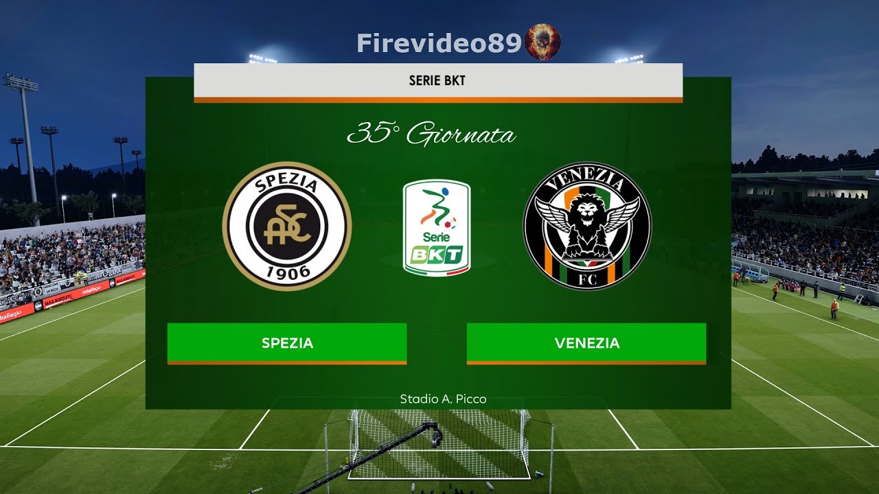 Pes 2020 Serie B • Spezia Vs Venezia • 35° Giornata - YouTube