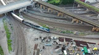 Devodare Drones Chicago - Amtrak Long Haul Train Turning Out Of Chicago Union Station