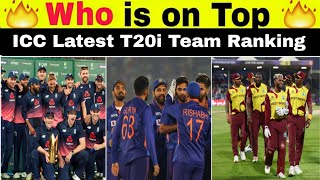 ICC Latest T20i Team Ranking || India Becomes No 1 Team in T20I Ranking || #shorts