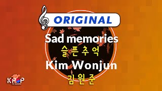 MR 노래방]ㆍ(Origin Ver.) 슬픈추억 - 김원준 ㆍSad memories - Kim Wonjun ㆍKaraoke