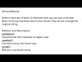 String Methods || Capitalize() ,  casefold() , center()