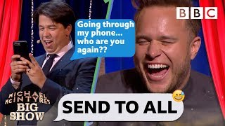 Olly Murs in stitches over Send to All | Michael McIntyre's Big Show - BBC