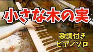 【癒しのピアノ】フランスの作曲家ビゼー作曲『美しきパースの娘』のセレナーデ原曲「小さな木の実」ゆっくりピアノ演奏/歌詞付き/秋にぴったりお休み前のピアノBizet