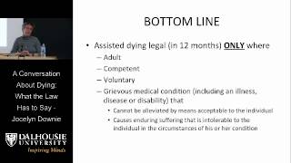 Mini Law School - A Conversation About Assisted Dying: What the Law Has to Say