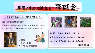 令和4年4月24日　宗祖降誕会　布教 佐々木 塁 師