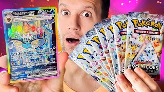 ABRI 48 BOOSTERS de EVOLUÇÕES PRISMÁTICAS! VAPOREON EX | CAPITÃO HUNTER CARTAS POKEMON TCG