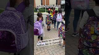 First day of school in #Canada 🇨🇦   We don’t pay any tuition fee except in college #backtoschool