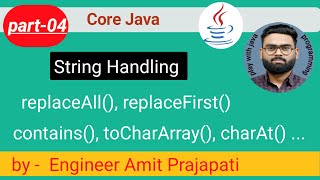 String class methods || toCharArray() || charAt()