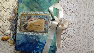 Junk Journal Flip Through of Explore 2025 Vintage Vibe Ocean themed large handmade journal