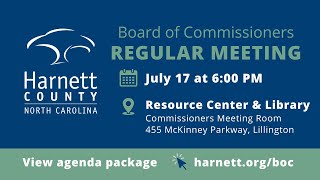Harnett County Regular Meeting 07/17/23