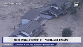 Aerial images: Aftermath of Typhoon Hagibis in Nagano