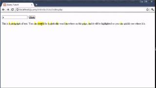 jQuery Tutorial 122 Highlight search plugin