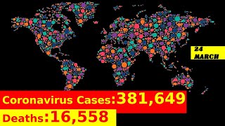 Updated status : Spread of Coronavirus in world 24 March 2020 | Worldmap Time Lapse of Coronavirus
