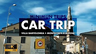 Car Trip from Villa Bartolomea to Monteforte d'Alpone - Verona Countryside - 4K Video