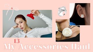 [Haul] 요즘 최애 악세사리 13가지 🎀  /걸코어 아이템 /데일리주얼리/헤어집게