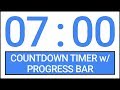 7 min Countdown Timer w/ Progress Bar #Timer #Countdown