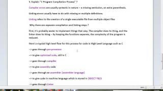 C TUTORIAL COMPILATION PROCESS FLOW