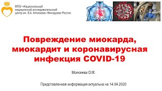 Миокардиальное повреждение, миокардит и COVID-19