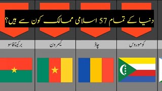 All 57 Islamic Countries Names and Flags || Urdu