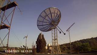 1rst test moving 3m dish for 1296 EME ( SV8KOU )